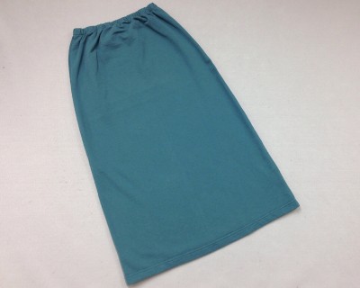 Wms Long Slit Skirt Teal